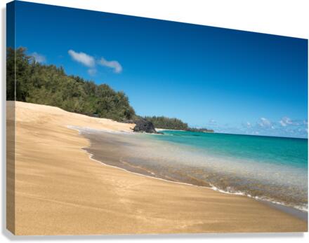 Lumahai Beach Kauai on calm day  Canvas Print