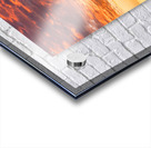 Dramatic sunset reflected in the smooth ripples of a lake or oce Impression Acrylique