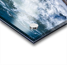 Frozen motion of waves crashing onto a pebble beach on the Isle  Acrylic print