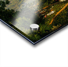 Flower strewn balconies of a hotel in Alpine village of Leavenwo Impression Acrylique