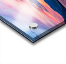 Sunset over Lake Chelan with silhouette of couple paddling on pa Impression Acrylique