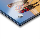 Single camel standing in front of Great Pyramid of Giza waiting  Acrylic print