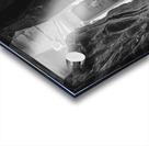 Monochrome Petra Treasury building facade seen through narrow go Impression Acrylique