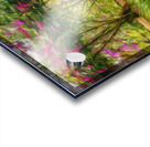 Oil painting of vintage wooden rocking chair with a straw hat re Acrylic print