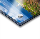 Kilauea lighthouse on headland against blue sky on Kauai Acrylic print