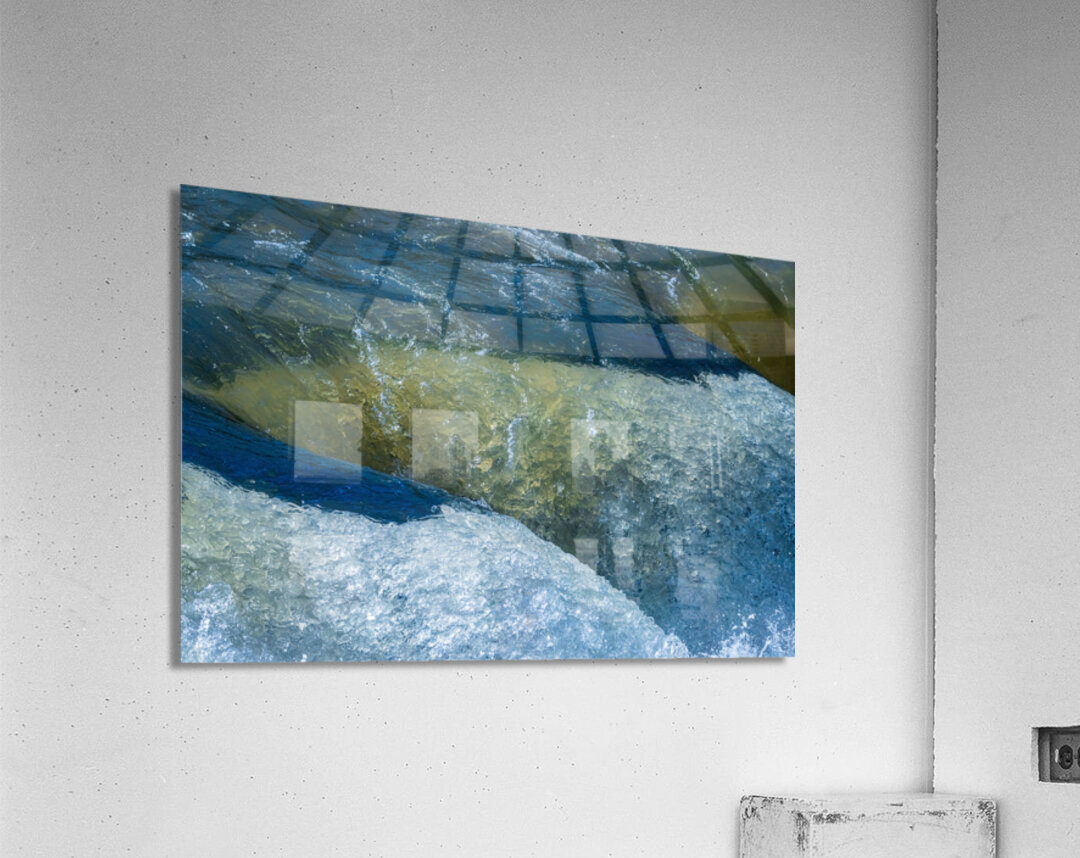 Frozen motion of raging water flowing over Valley Falls Acrylic Print