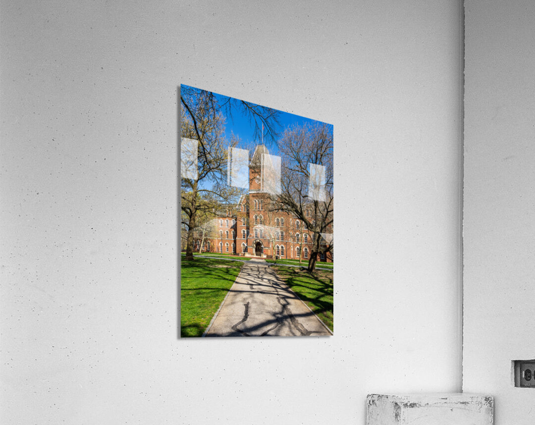 Facade of iconic University Hall on the Oval at OSU in Columbus  Acrylic Print