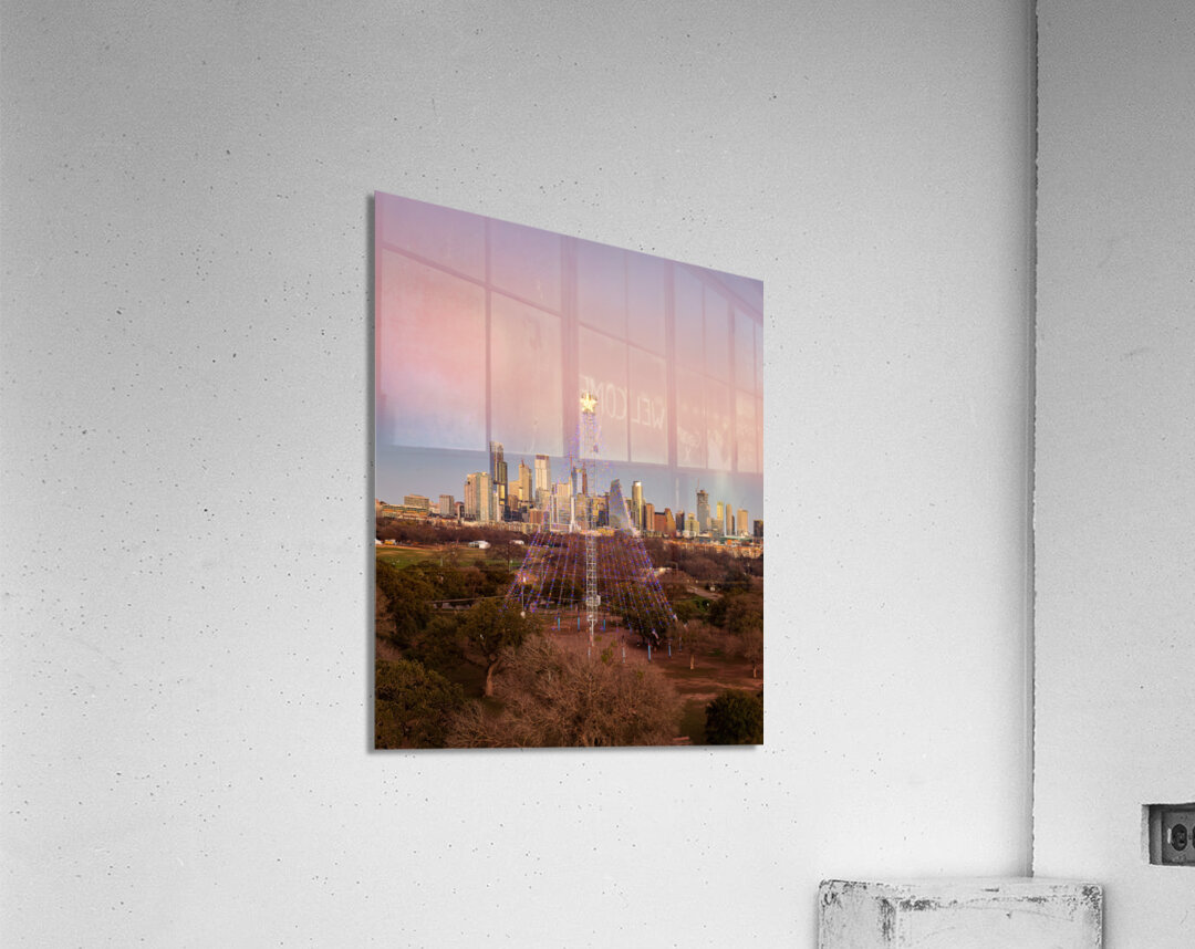 Cityscape of downtown Austin from the west in Zilker park 2025 Acrylic Print