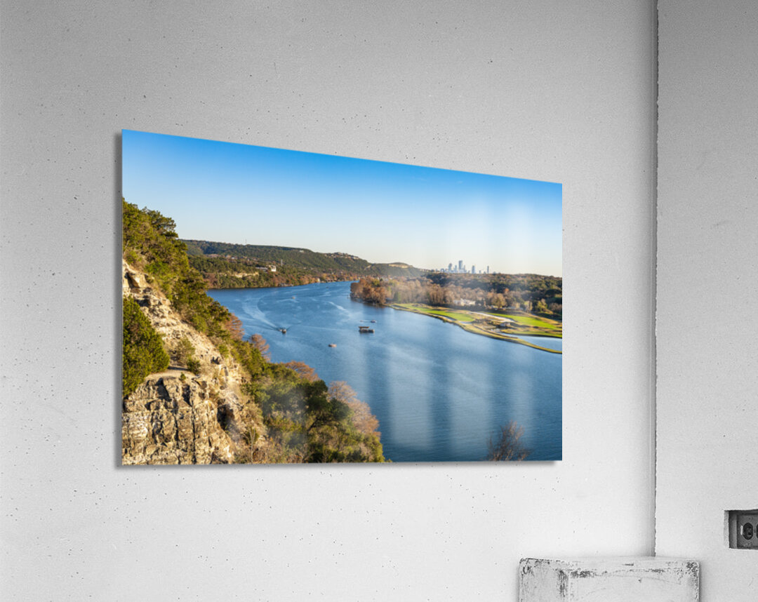 Colorado river and downtown Austin Texas from Pennybacker bridge Acrylic Print