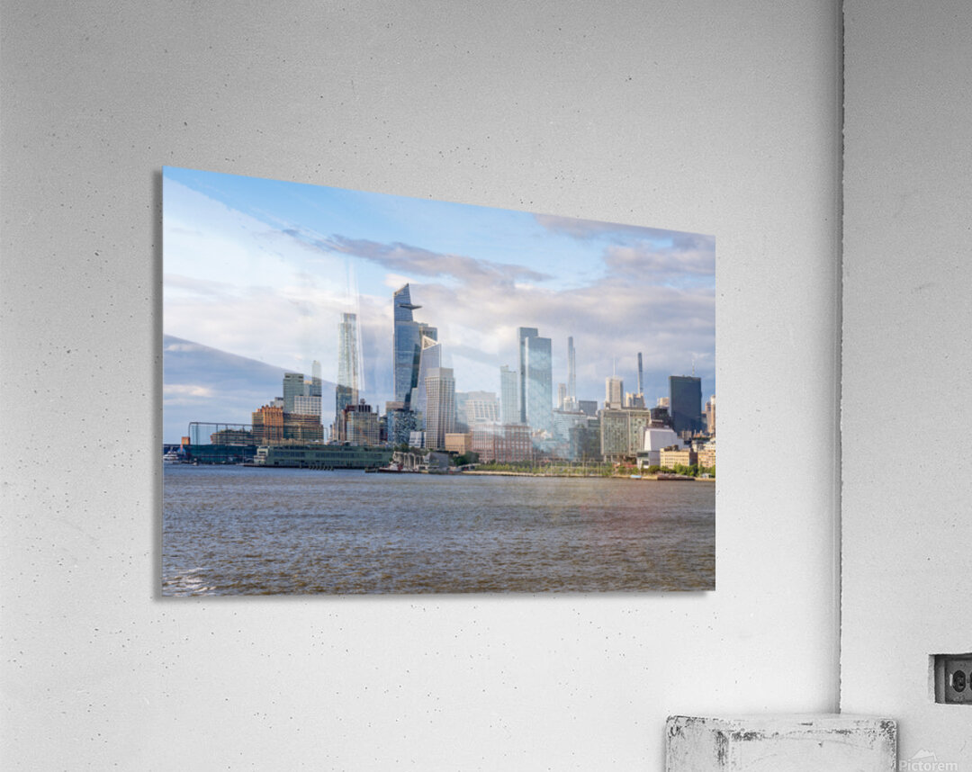 Tall office and apartment buidlings looking back to Hudson Yards Acrylic Print