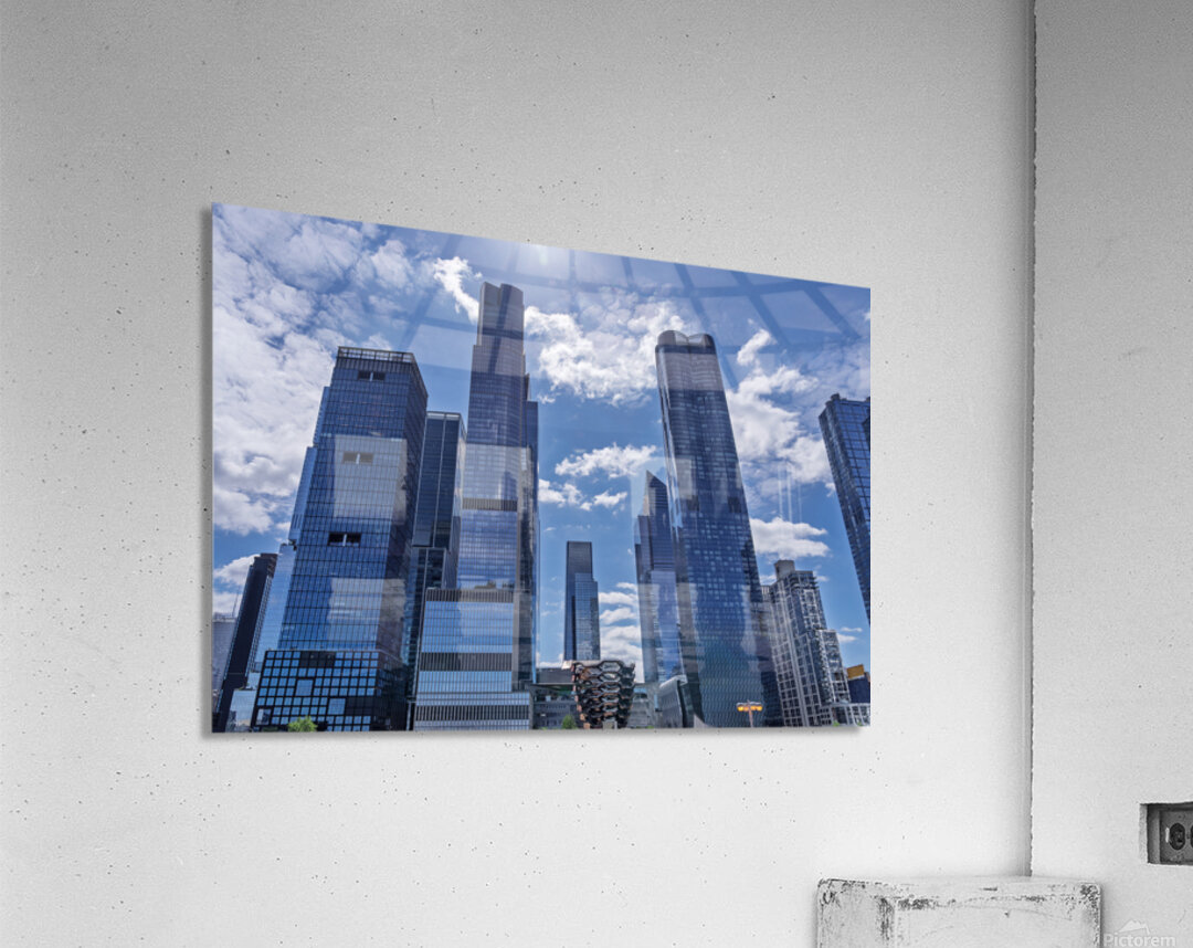 Tall office and apartment buidlings above Hudson Yards in New Yo Acrylic Print