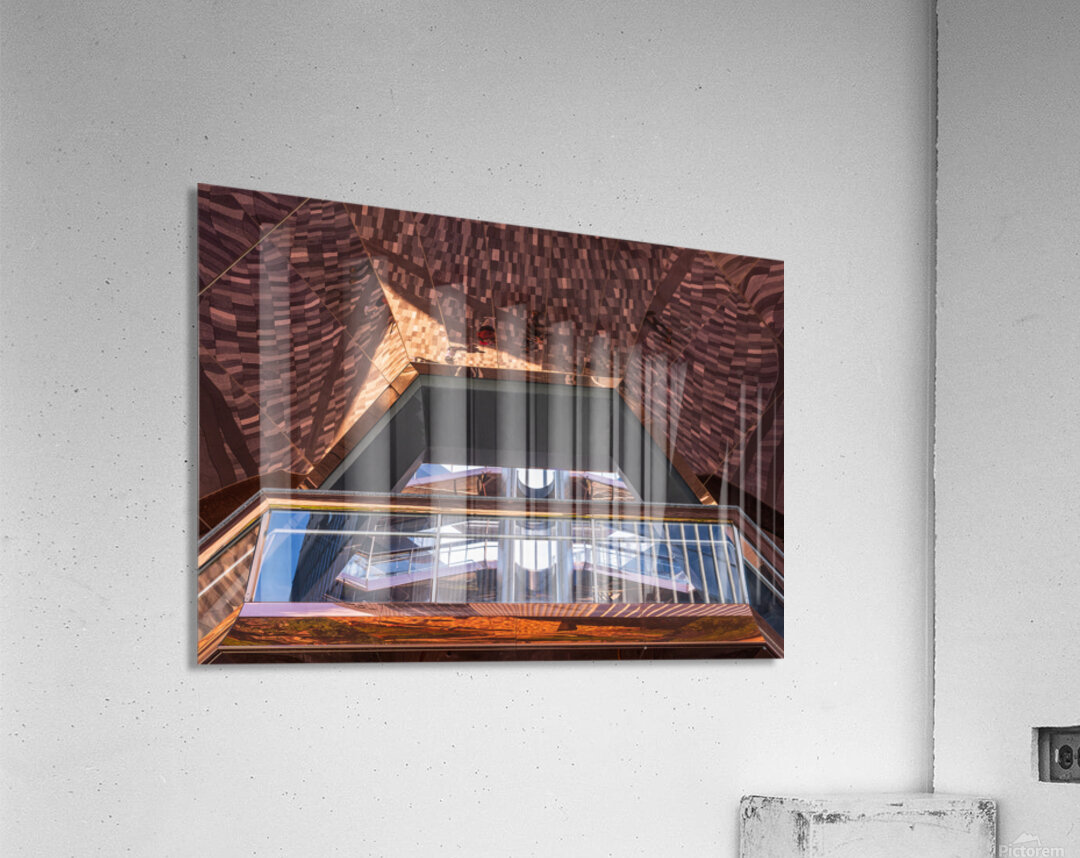 Reflective surface of the Vessel with photographer below Impression acrylique