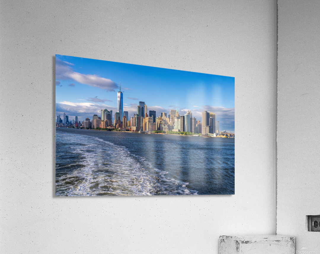 One World Trade Center dominates skyline of Lower Manhattan from Acrylic Print