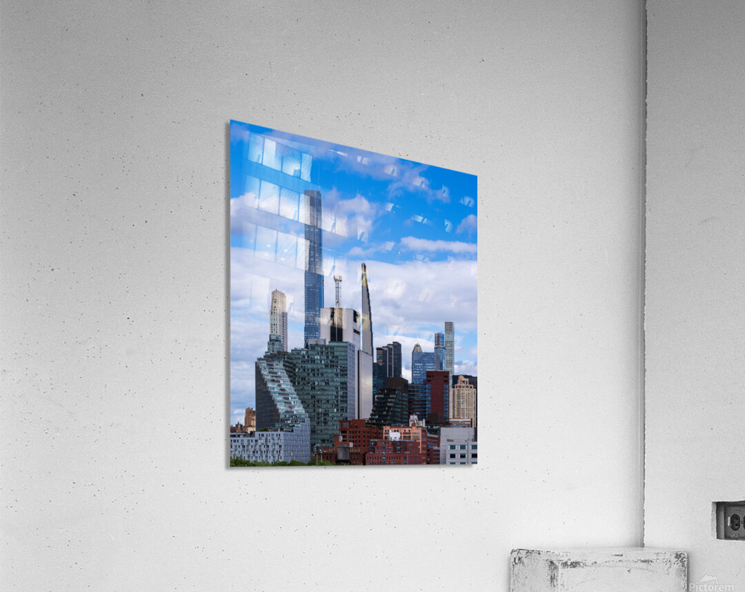 Tall office and apartment buidlings along the waterfront in Hell Acrylic Print