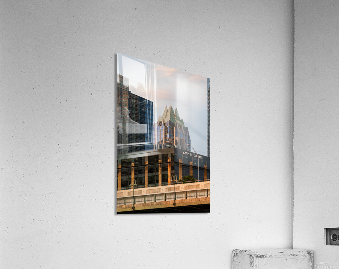 Frost Bank Tower in Austin said to resemble the head of an owl s Acrylic Print