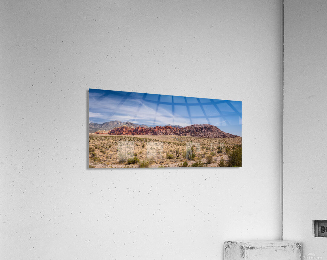 Majestic red rock formations in Red Rock Canyon Nevada from sce Acrylic Print
