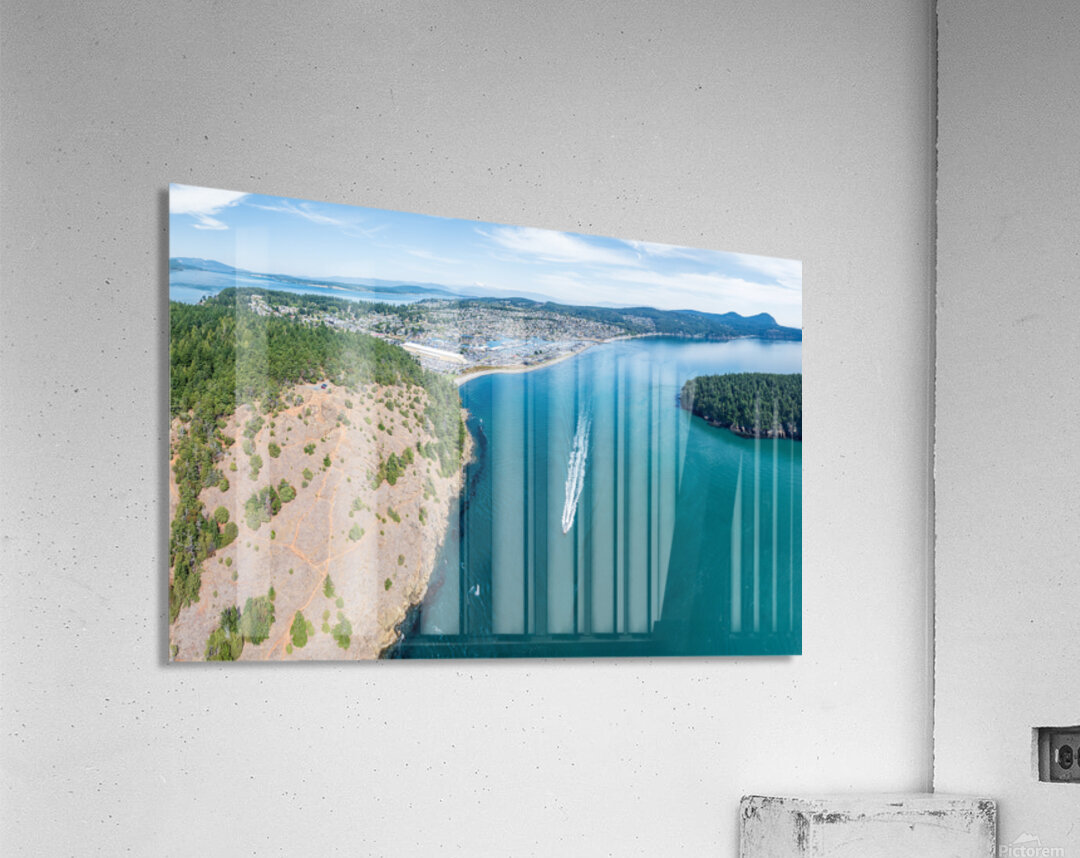 Aerial view of Anacortes on Fidalgo Island in Washington State Acrylic Print