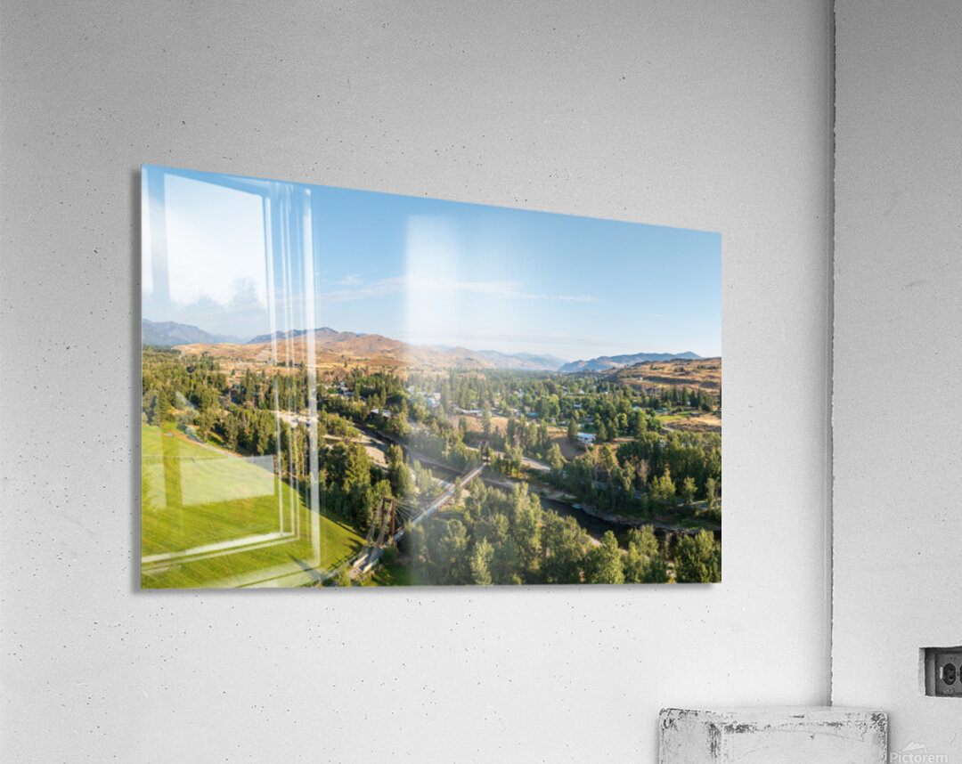 Aerial view of Winthrop on North Cascades Highway in Washington Acrylic Print