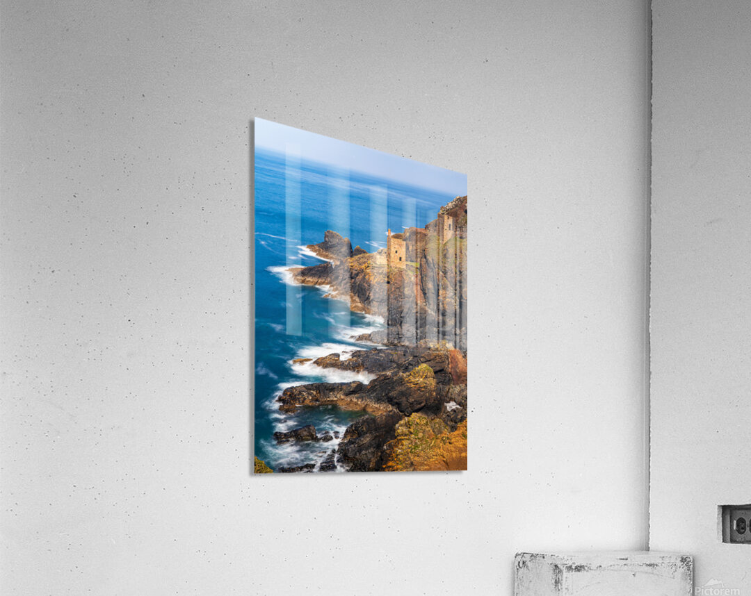Long duration image of the ruins at Botallack tin mine Acrylic Print