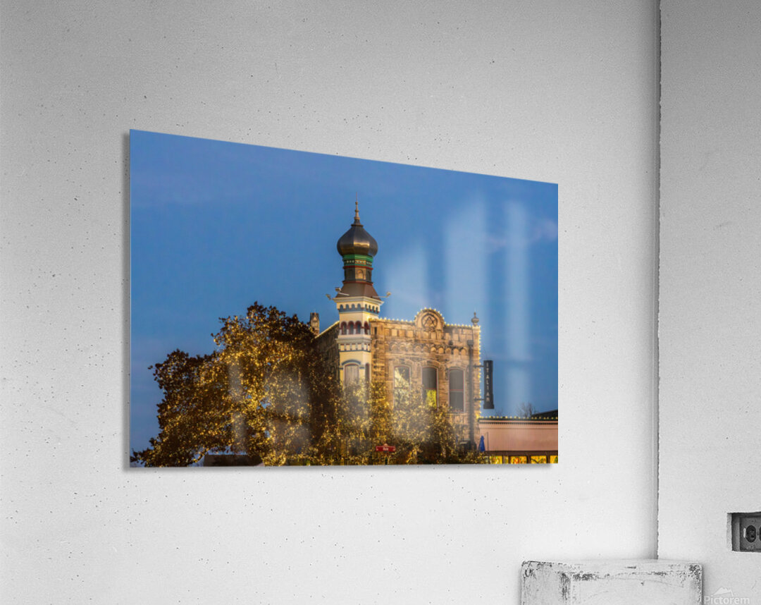 Sunset behind the Old Masonic Lodge in Georgetown Texas Acrylic Print