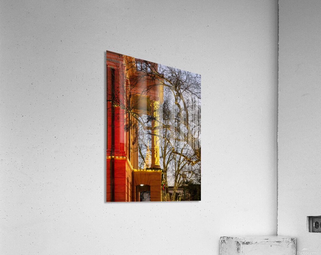 Sunset behind the Courthouse in Georgetown Texas Acrylic Print