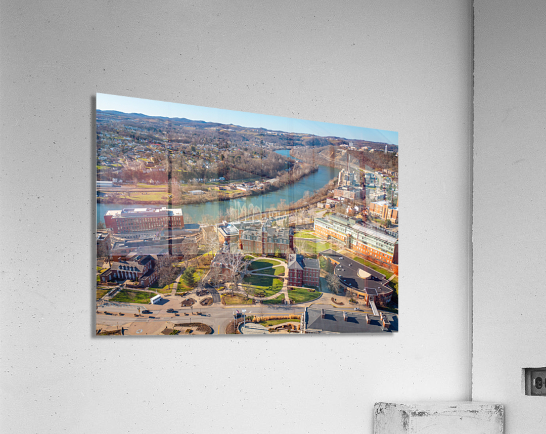 Aerial drone panorama of Woodburn Hall at WVU Acrylic Print