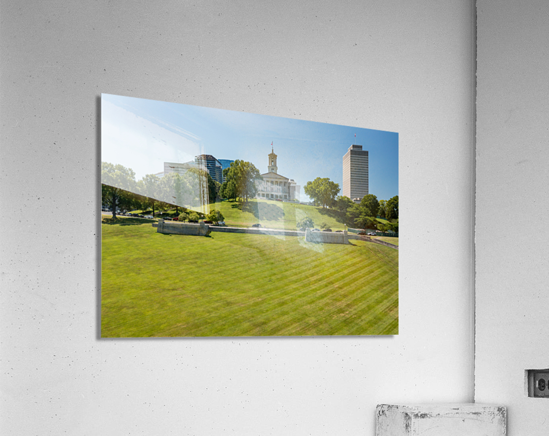Grass before State Capitol building in Nashville Tennessee Acrylic Print