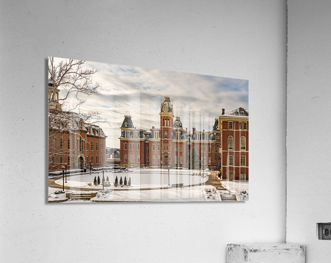 Woodburn Hall at West Virginia University in the snow Acrylic Print