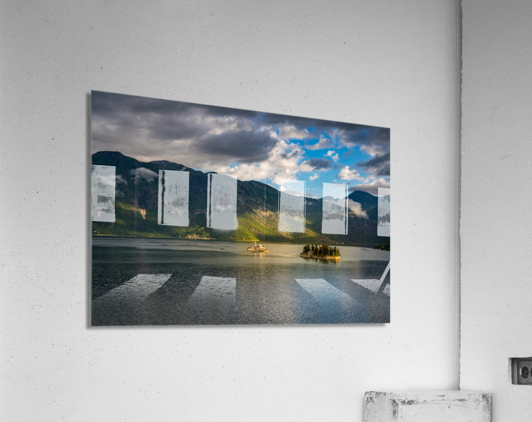 St George and Our Lady of the Rocks islands near Kotor Acrylic Print
