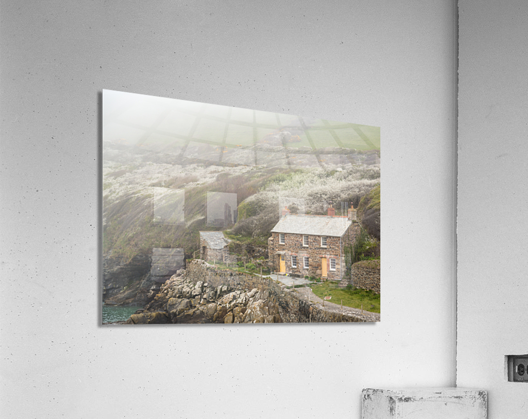 Harbour of Port Quin in Cornwall Acrylic Print