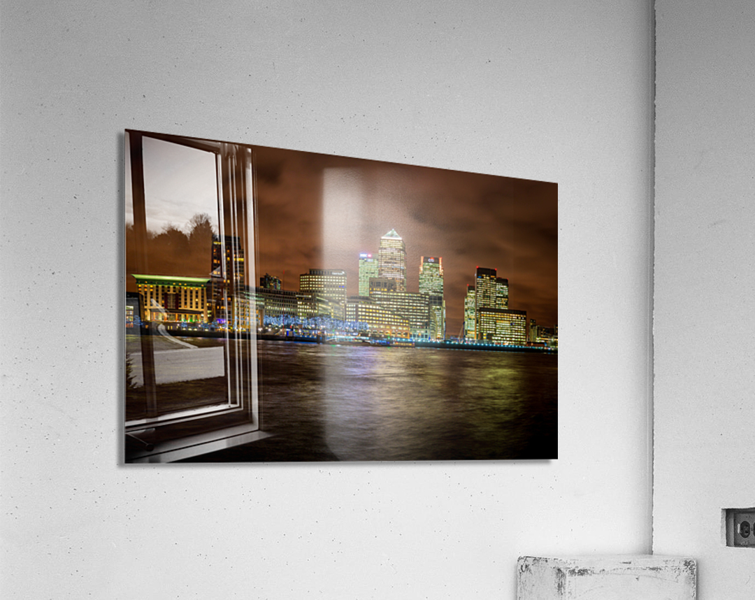 Skyline of Canary Wharf in London Acrylic Print