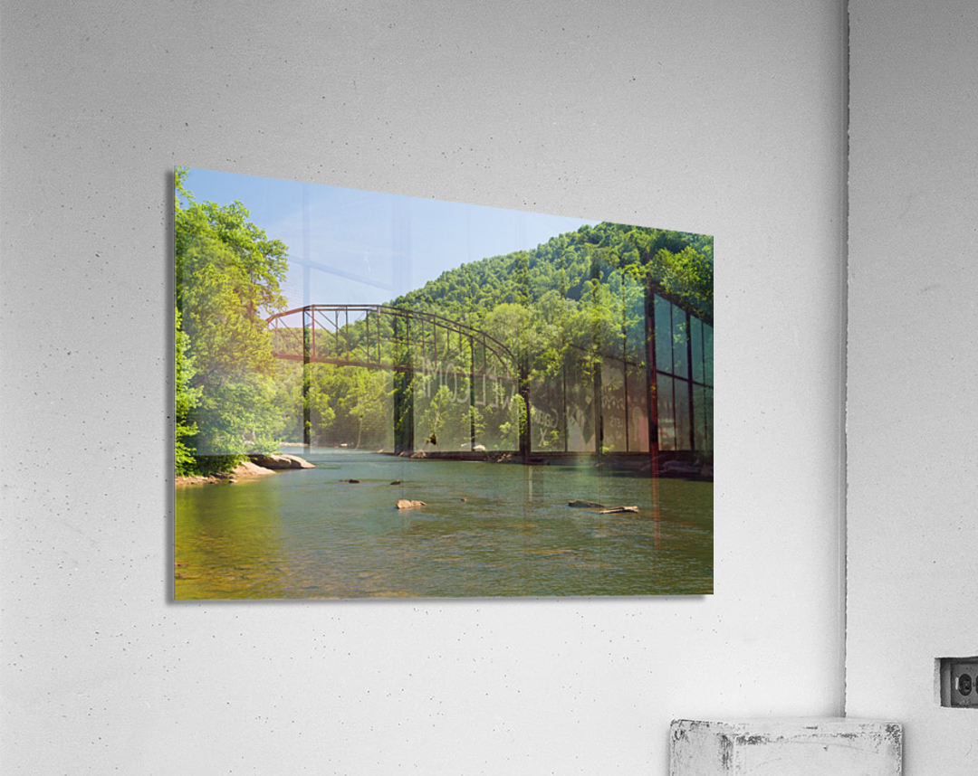 View of Jenkinsburg Bridge over Cheat River Acrylic Print