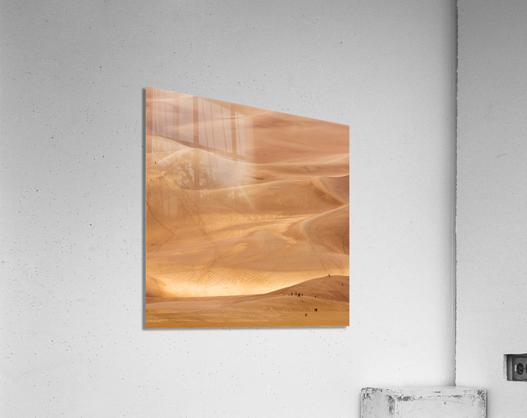 People on Great Sand Dunes NP   Acrylic Print 