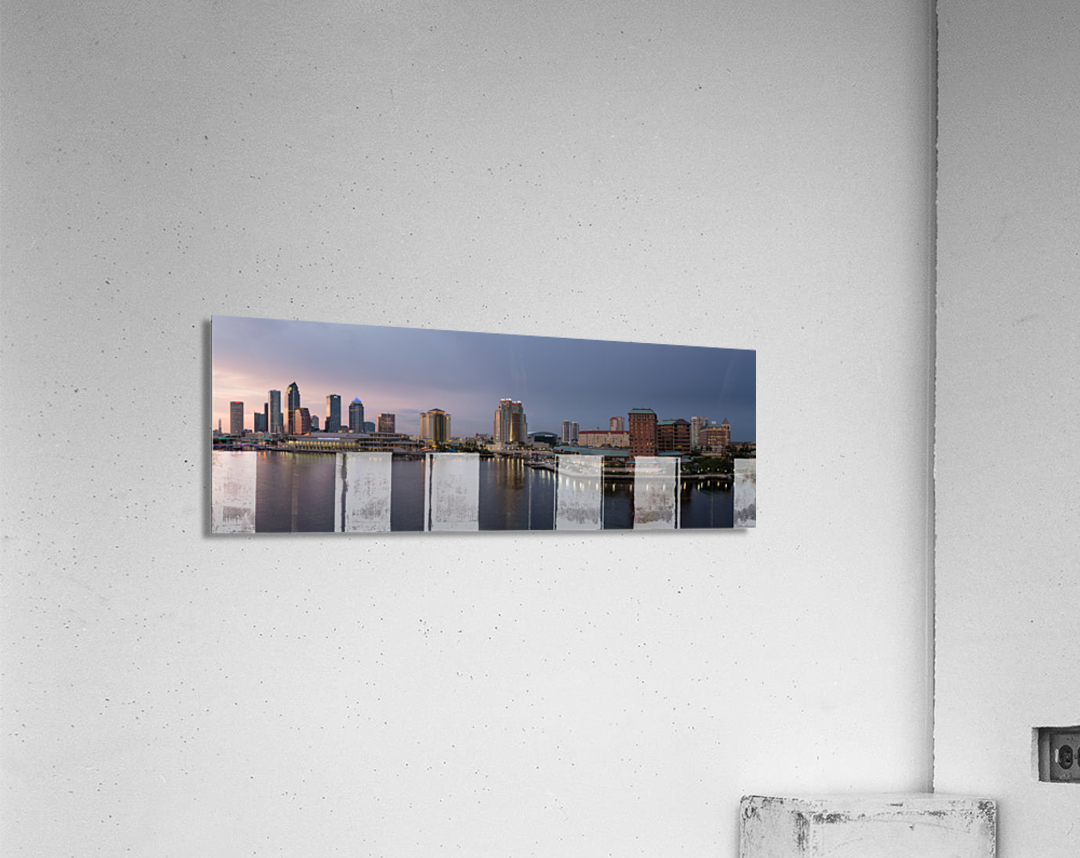 City skyline of Tampa Florida at sunset Acrylic Print
