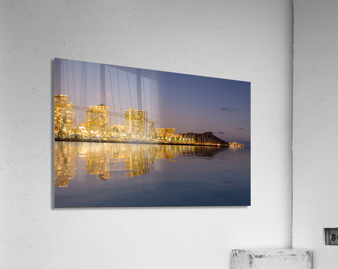Panorama of Waikiki Honolulu Hawaii Acrylic Print