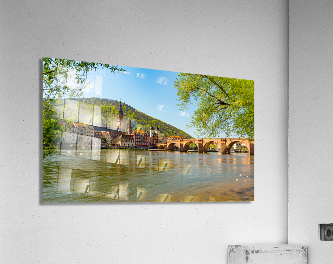 Old bridge into town of Heidelberg Germany Acrylic Print