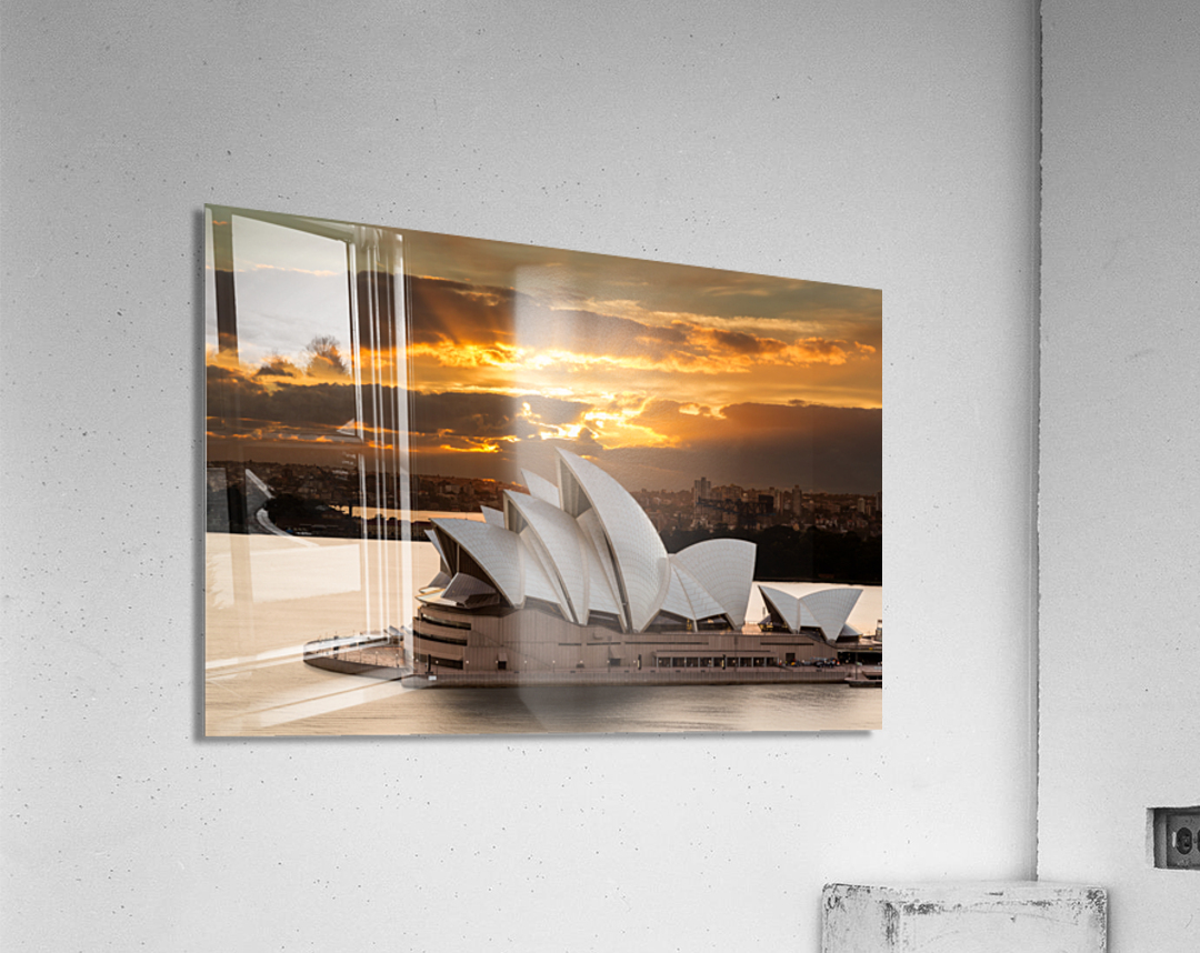 Dramatic dawn photo Sydney Opera House Acrylic Print