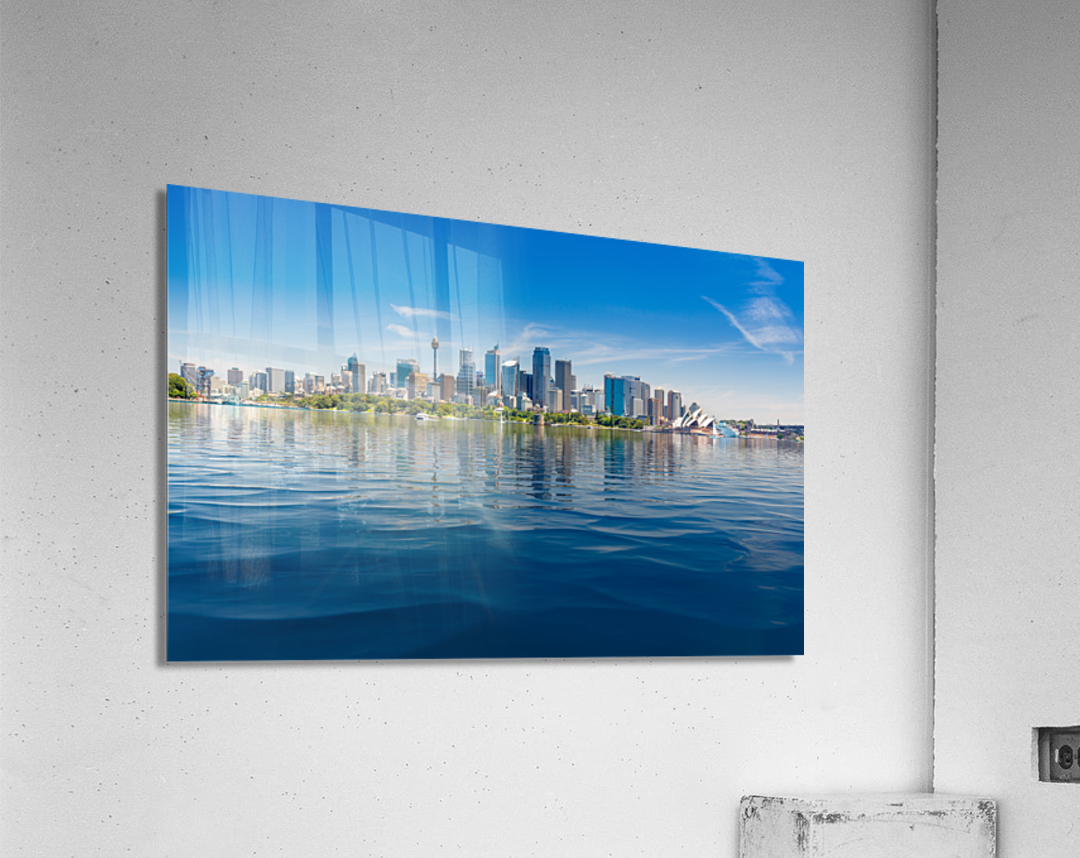 Dramatic panoramic photo Sydney harbor Acrylic Print