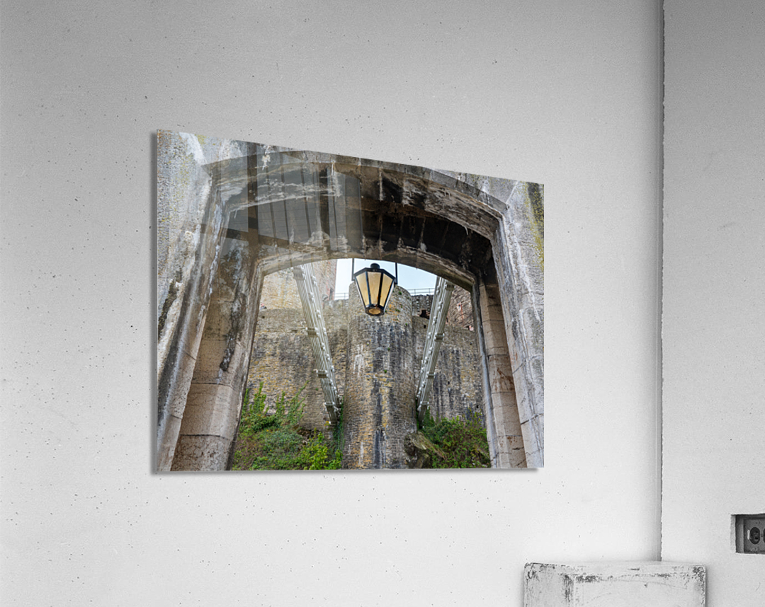 Thomas Telford suspension bridge to the Castle in Conwy Acrylic Print