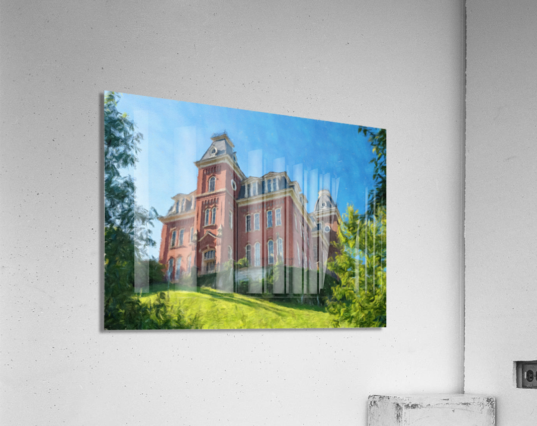 Impressionist view of Woodburn Hall in Morgantown Acrylic Print