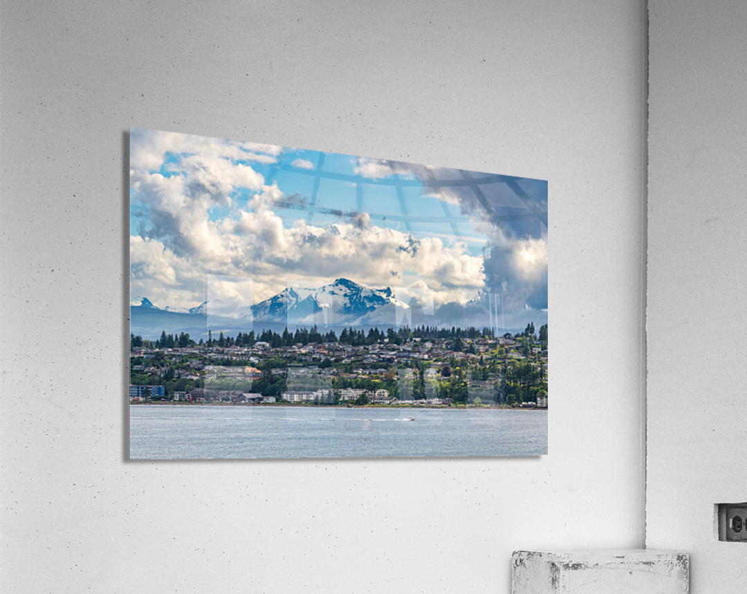 Campbell River in British Columbia with Golden Hinde Acrylic Print