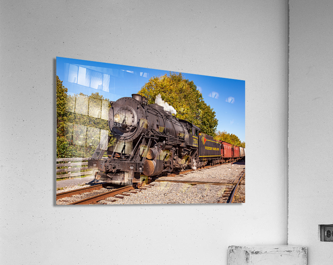 WMRR Steam train in Frostburg MD  Acrylic Print 