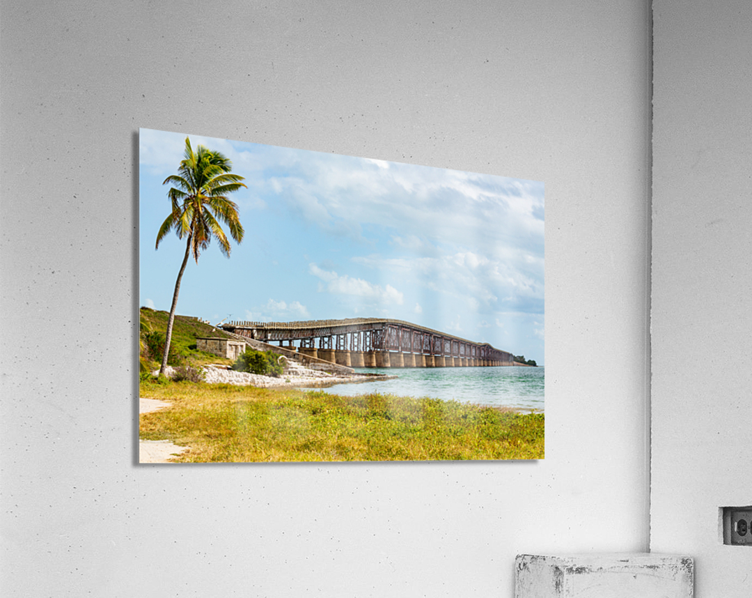 Florida Keys rail bridge and heritage trail  Acrylic Print 