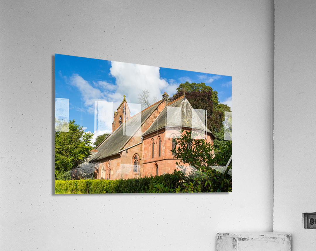 St Hilary Church Erbistock by River Dee Acrylic Print