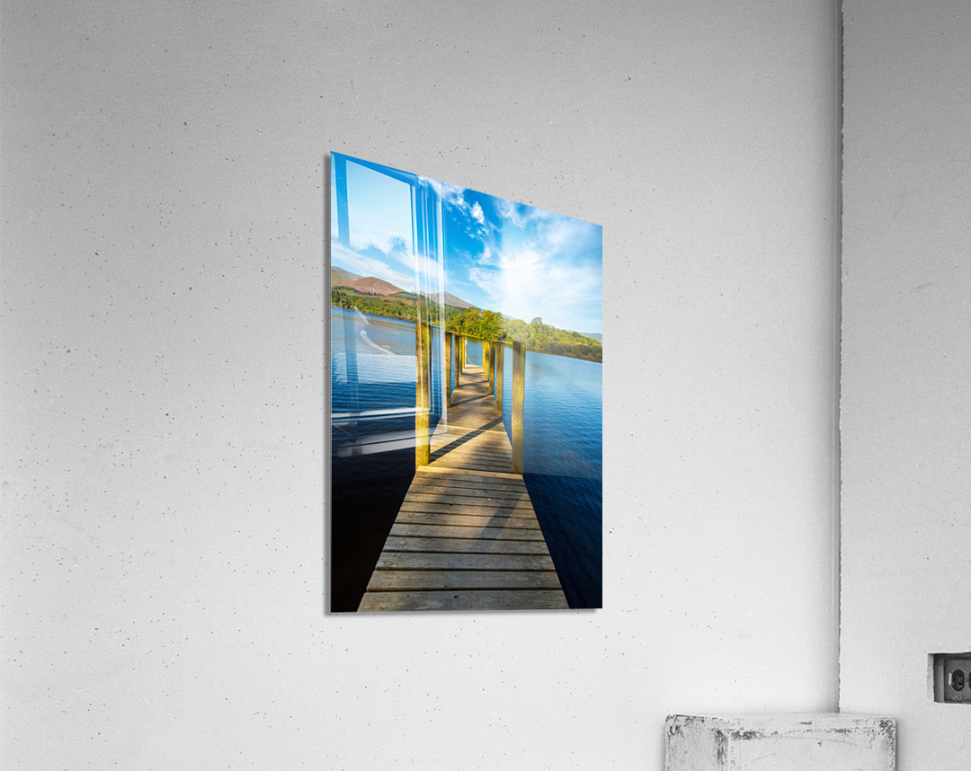 Pier on Derwent Water in Lake District Acrylic Print