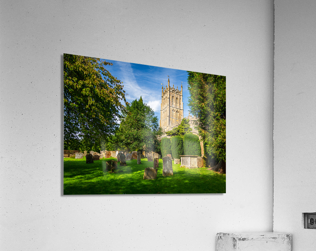 Church and graveyard in Chipping Campden in Cotswolds Acrylic Print