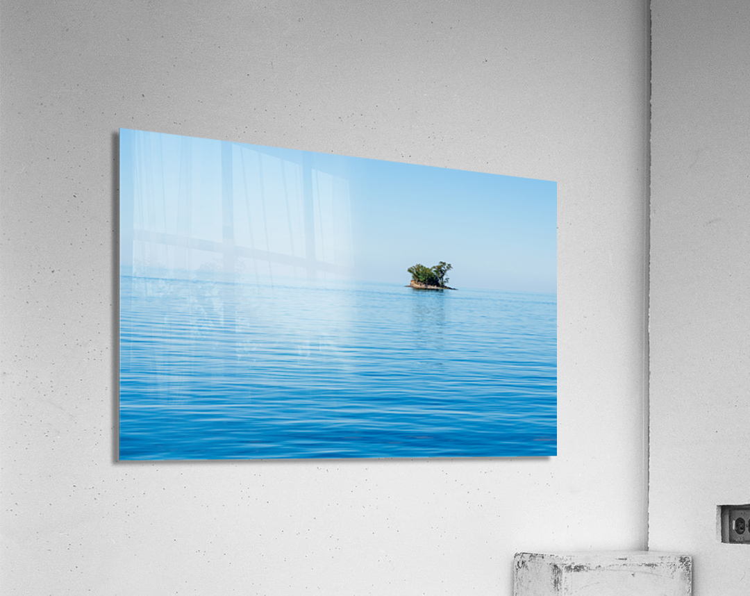 Small rocky island in Lake Champlain Acrylic Print