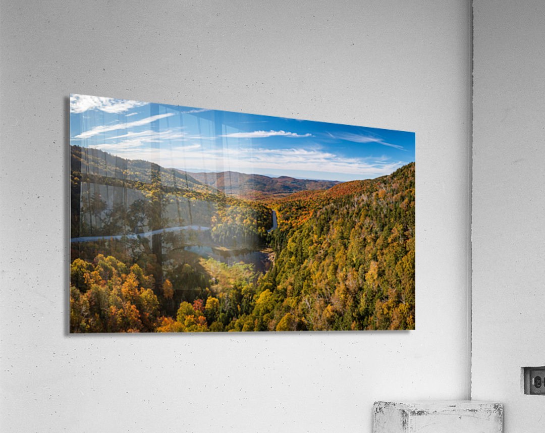 Aerial view of Appalachian Gap Road in Vermont Acrylic Print