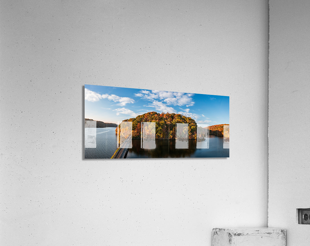 Perfect reflection of fall leaves in Cheat Lake Acrylic Print