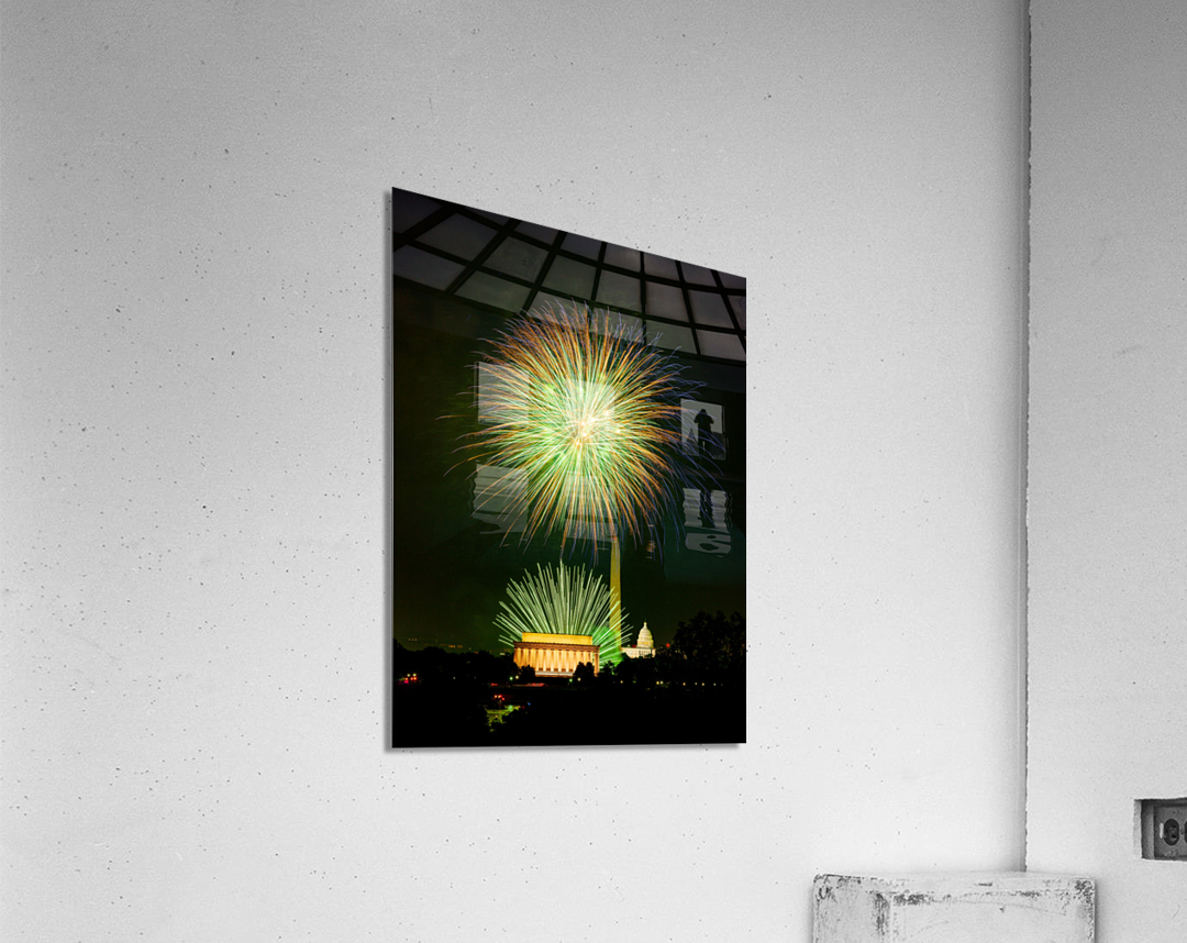 Fireworks over Washington DC on July 4th Acrylic Print